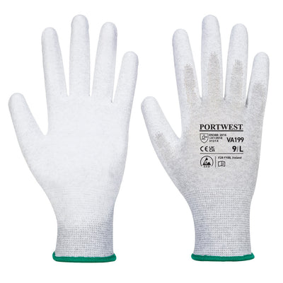 Portwest VA199 Vending Antistatic PU Palm Gloves 1#colour_grey