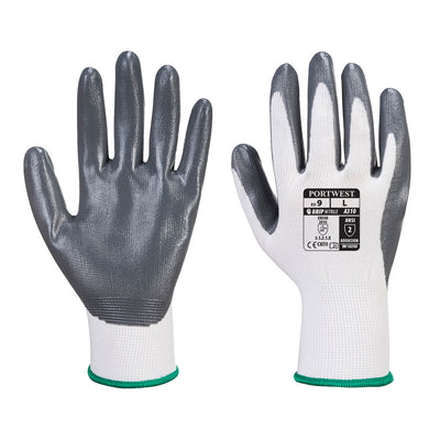 Portwest VA310 Vending Machine Flexo Grip Nitrile Gloves 1#colour_white-grey
