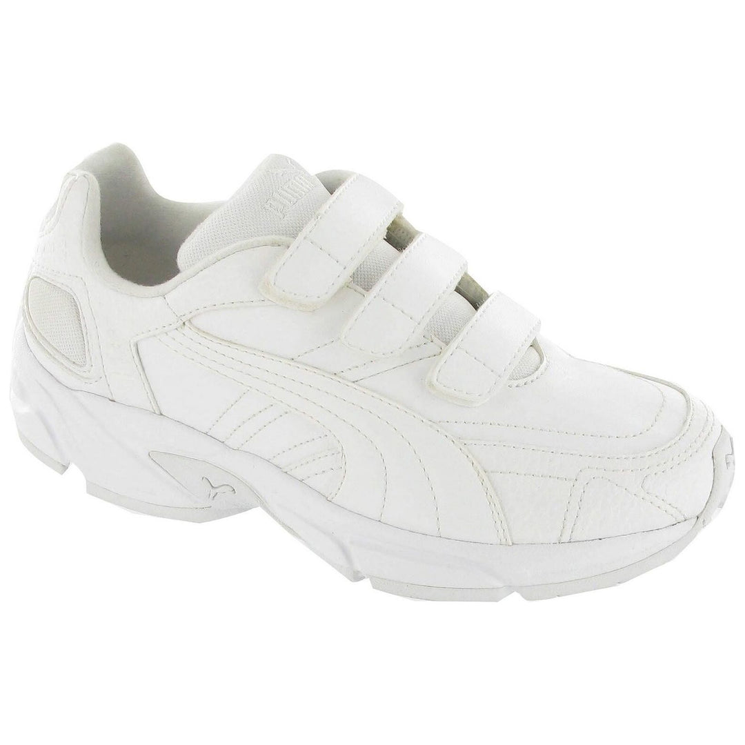 Puma Axis 2 Junior Non-Marking Trainer-White-Vaporous Grey-Main