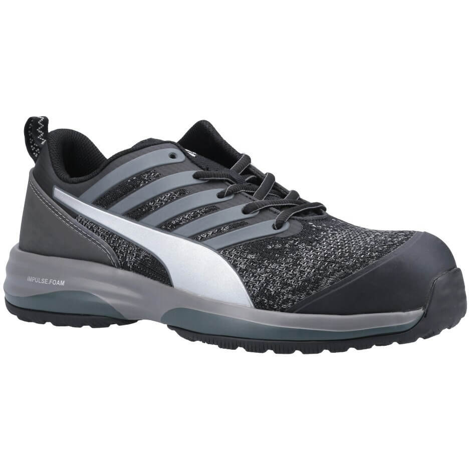 Puma Safety Charge Low Safety Trainers Black 1#colour_black