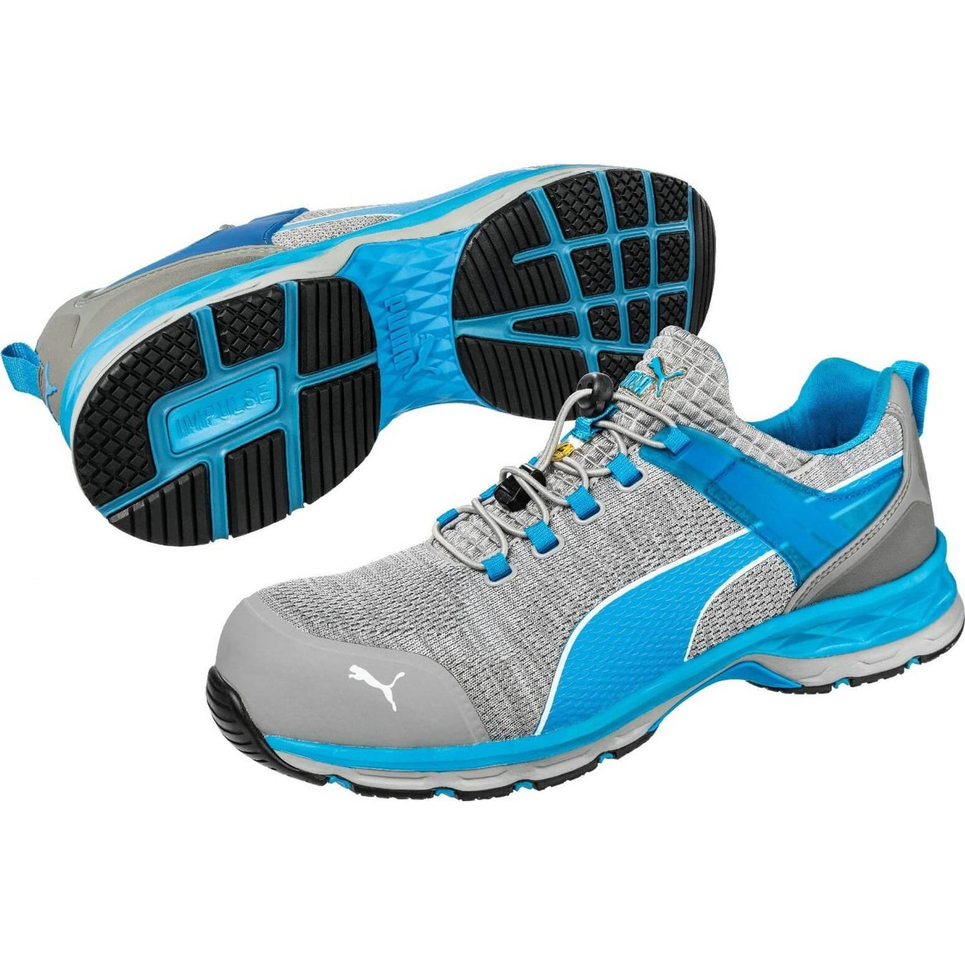 Puma Xcite Toggle Safety Shoes-Grey-Blue-3