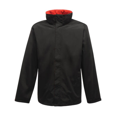 Regatta Professional Ardmore Waterproof Shell Jacket Black Classic Red 1#colour_black-classic-red