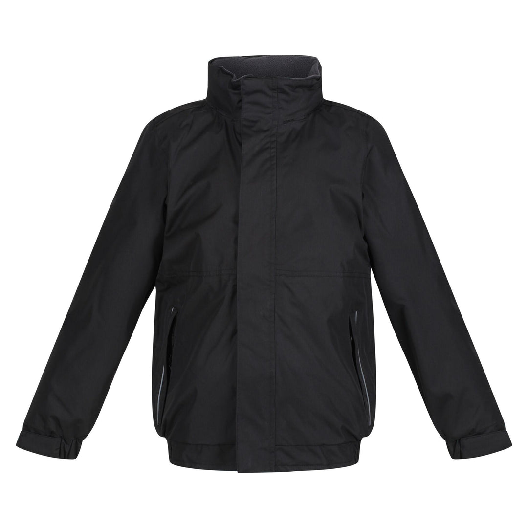 Regatta Professional Childrens Dover Waterproof Insulated Jacket Black Ash 1#colour_black-ash