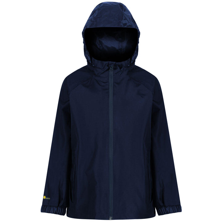 Regatta Professional Childrens Packaway Waterproof Jacket Navy 1#colour_navy