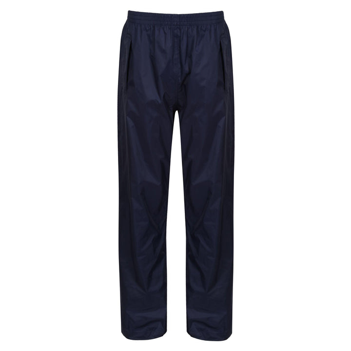 Regatta Professional Childrens Packaway Waterproof Trousers Navy 1#colour_navy