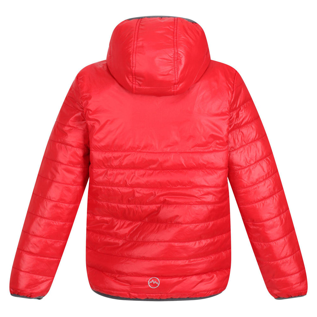 Regatta Professional Childrens Stormforce Thermal Hooded Jacket Classic Red 2#colour_classic-red