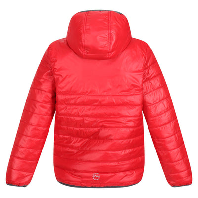 Regatta Professional Childrens Stormforce Thermal Hooded Jacket Classic Red 2#colour_classic-red
