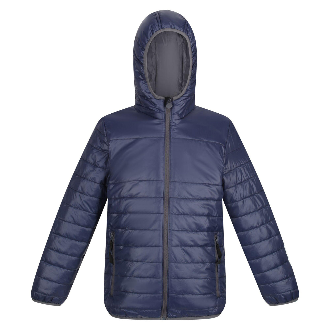 Regatta Professional Childrens Stormforce Thermal Hooded Jacket Navy 1#colour_navy