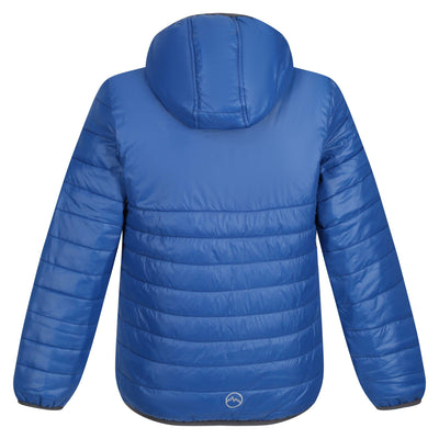 Regatta Professional Childrens Stormforce Thermal Hooded Jacket Royal Blue 2#colour_royal-blue