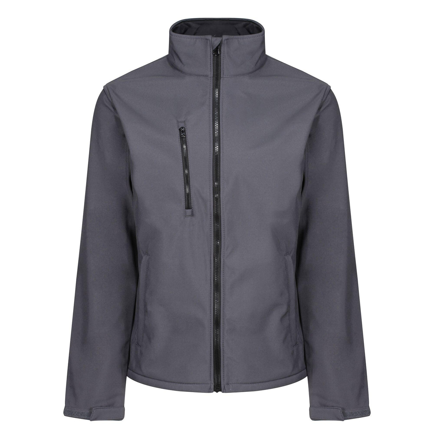 Regatta Professional Mens Ablaze 3-Layer Softshell Jacket Seal Grey Black 1#colour_seal-grey-black