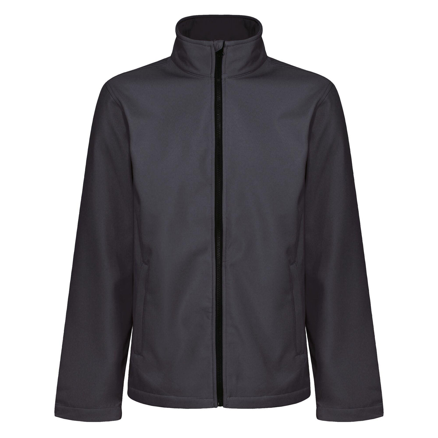 Regatta Professional Mens Ablaze Printable Softshell Jacket Seal Grey Black 1#colour_seal-grey-black