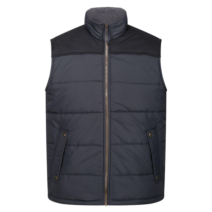 Regatta Professional Mens Altoona Insulated Quilted Gilet Seal Grey Black 1#colour_seal-grey-black