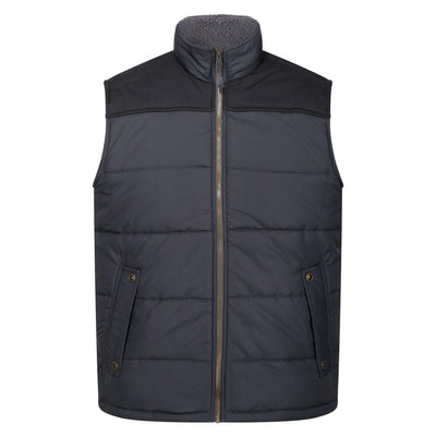 Regatta Professional Mens Altoona Insulated Quilted Gilet Seal Grey Black 1#colour_seal-grey-black