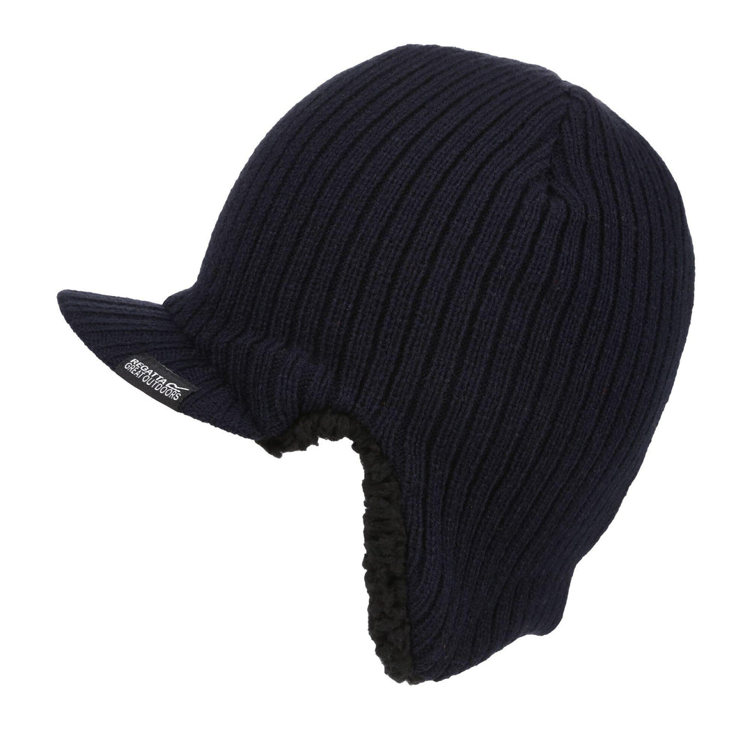 Regatta Professional Mens Anvil Knitted Peak Cap Navy 1#colour_navy