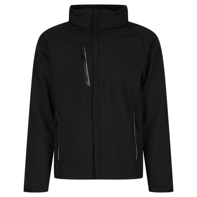 Regatta Professional Mens Apex Lined Softshell Jacket Black 1#colour_black