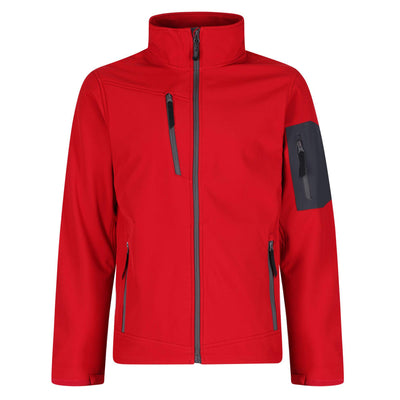 Regatta Professional Mens Arcola 3-Layer Membrane Softshell Jacket Classic Red Seal Grey 1#colour_classic-red-seal-grey