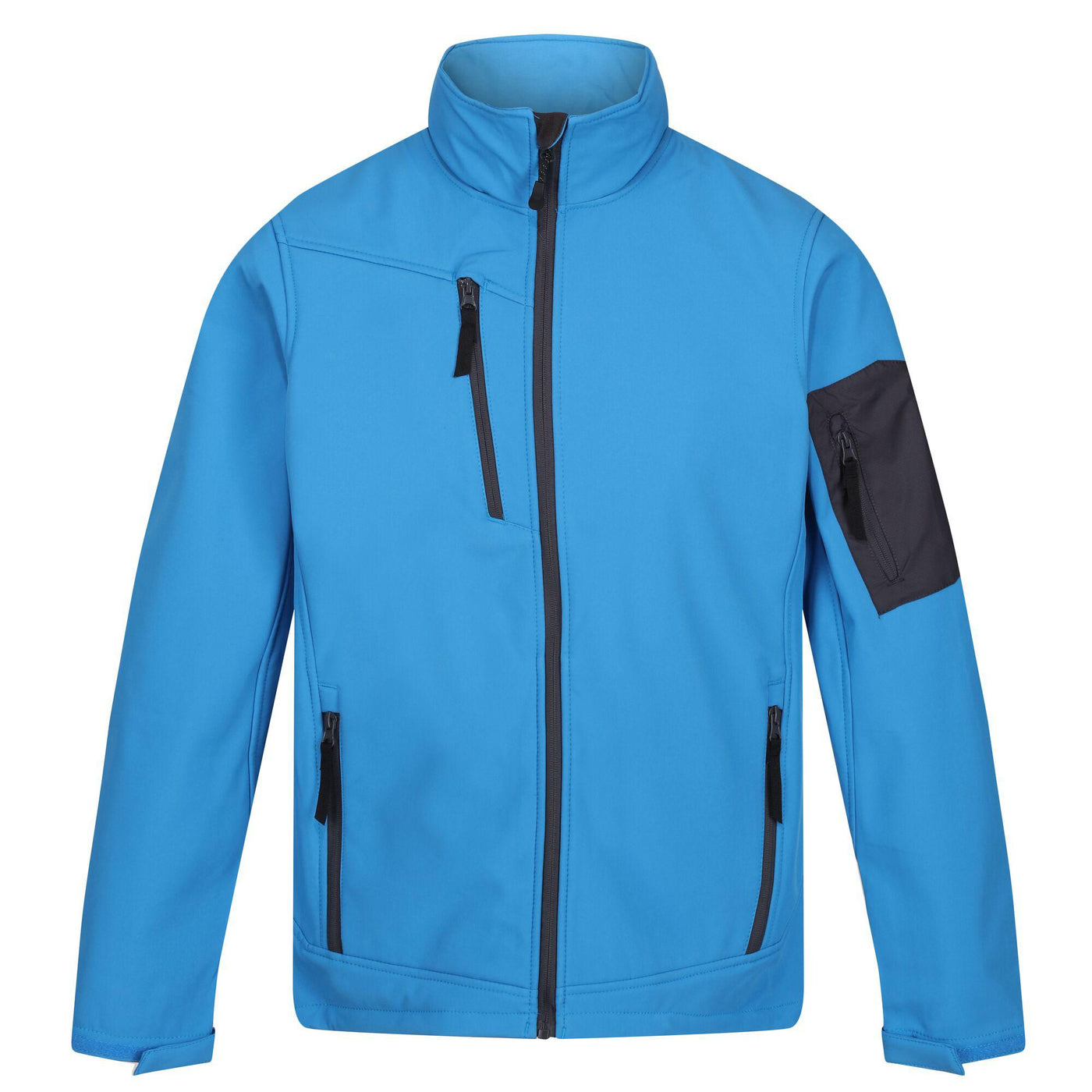 Regatta Professional Mens Arcola 3-Layer Membrane Softshell Jacket French Blue Seal Grey 1#colour_french-blue-seal-grey