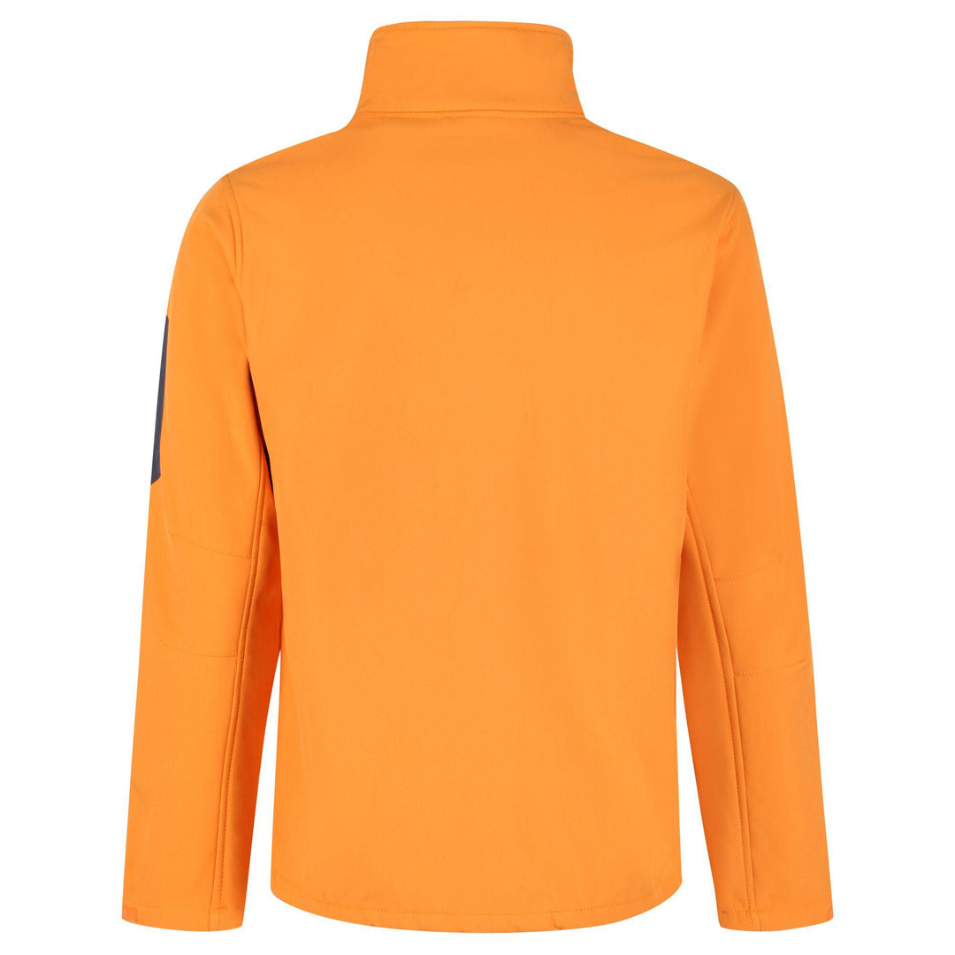 Regatta Professional Mens Arcola 3-Layer Membrane Softshell Jacket Sun Orange Seal Grey 2#colour_sun-orange-seal-grey