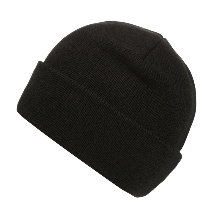 Regatta Professional Mens Axton Cuffed Beanie Black 1#colour_black