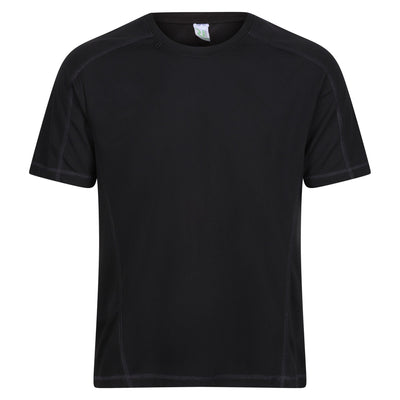 Regatta Professional Mens Beijing Lightweight Cool and Dry T-Shirt Black 1#colour_black