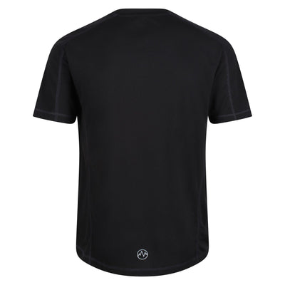 Regatta Professional Mens Beijing Lightweight Cool and Dry T-Shirt Black 2#colour_black