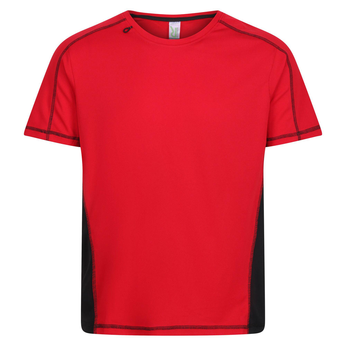 Regatta Professional Mens Beijing Lightweight Cool and Dry T-Shirt Classic Red Black 1#colour_classic-red-black