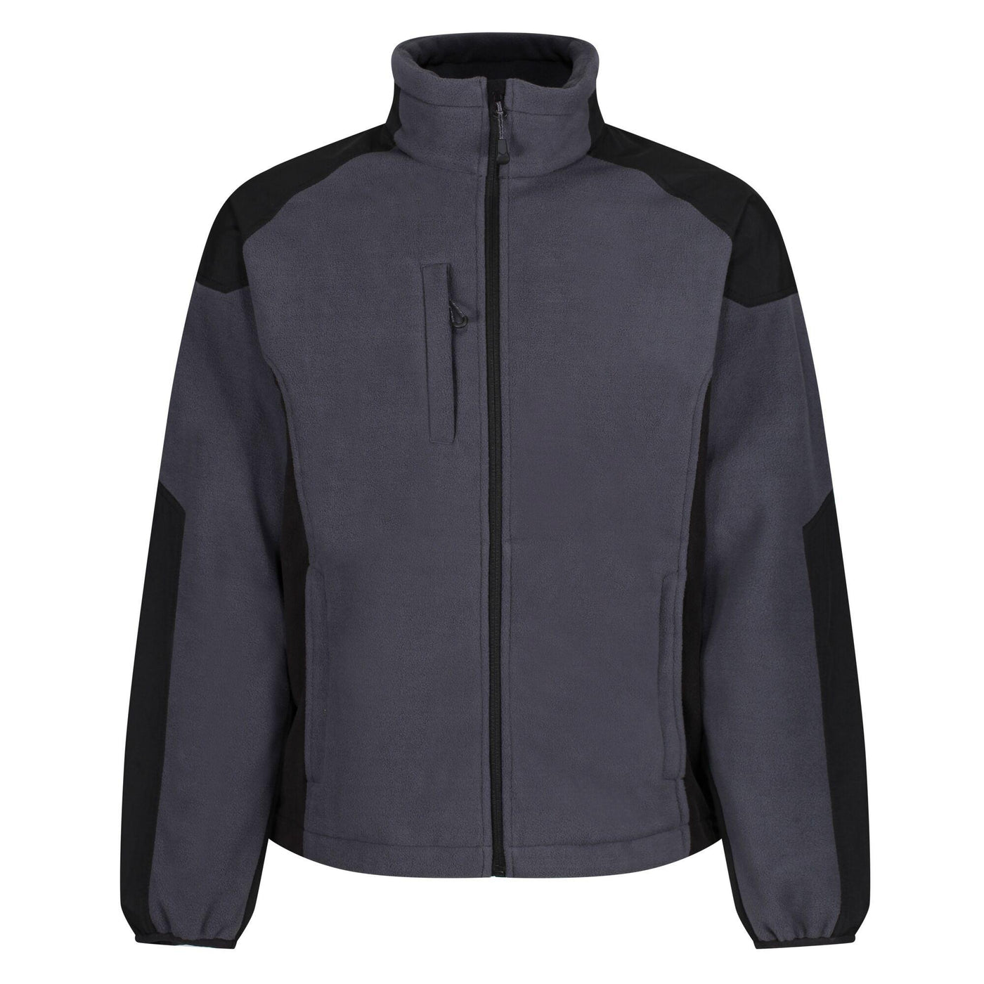 Regatta Professional Mens Broadstone Wind Resistant Full Zip Fleece Seal Grey 1#colour_seal-grey