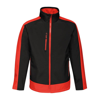 Regatta Professional Mens Contrast 3-Layer Printable Softshell Jacket Black Classic Red 1#colour_black-classic-red