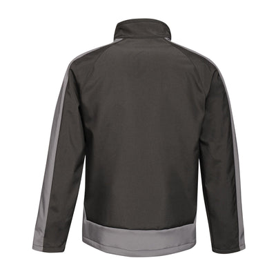 Regatta Professional Mens Contrast 3-Layer Printable Softshell Jacket Black Seal Grey 2#colour_black-seal-grey