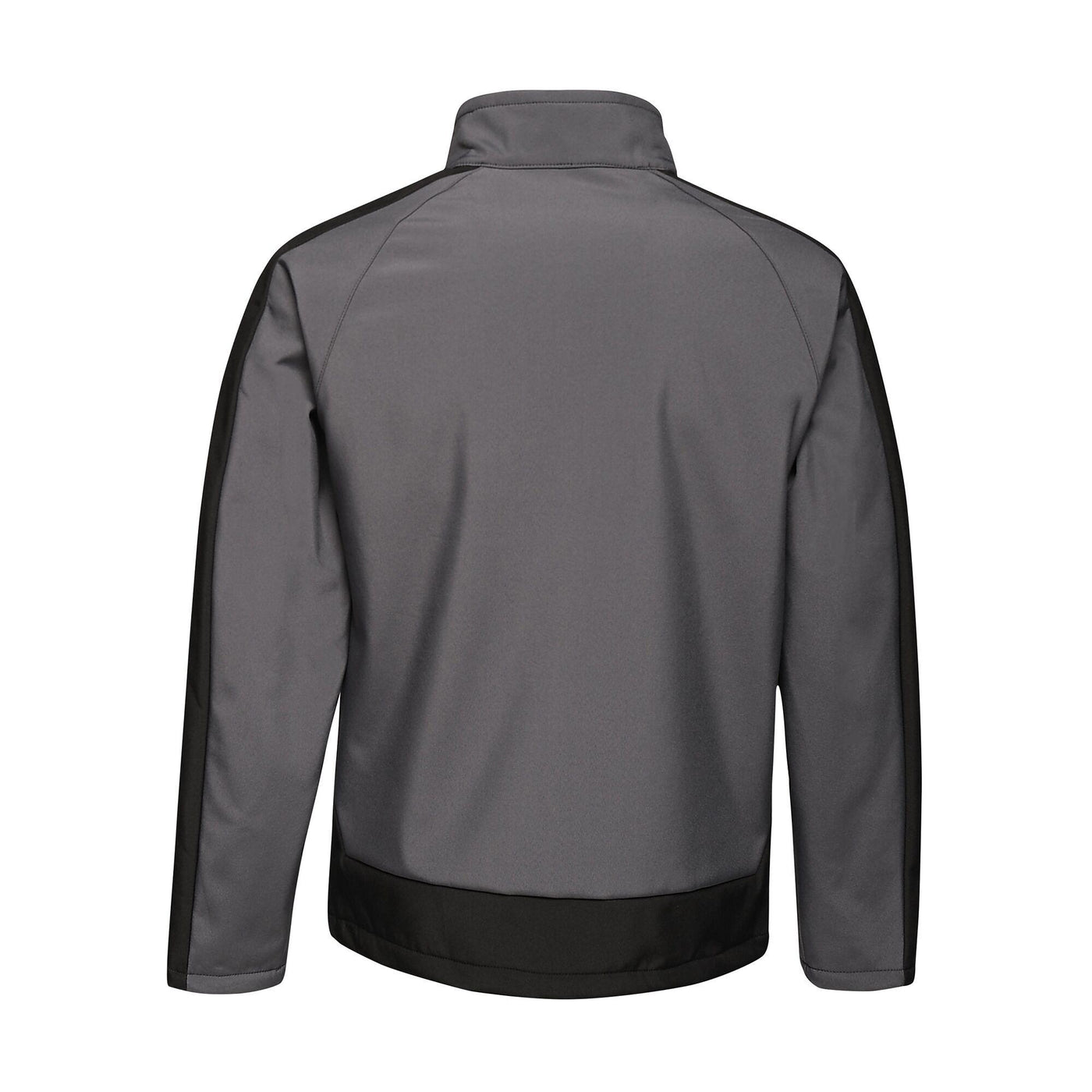 Regatta Professional Mens Contrast 3-Layer Printable Softshell Jacket Seal Grey Black 2#colour_seal-grey-black