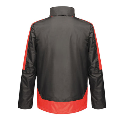 Regatta Professional Mens Contrast 3-in-1 Jacket Black Classic Red 2#colour_black-classic-red