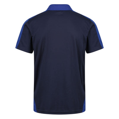 Regatta Professional Mens Contrast Coolweave Quick Wicking Polo Shirt Navy New Royal Blue 2#colour_navy-new-royal-blue