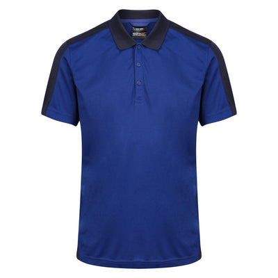 Regatta Professional Mens Contrast Coolweave Quick Wicking Polo Shirt New Royal Blue Navy 1#colour_new-royal-blue-navy