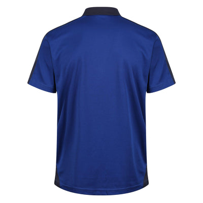 Regatta Professional Mens Contrast Coolweave Quick Wicking Polo Shirt New Royal Blue Navy 2#colour_new-royal-blue-navy