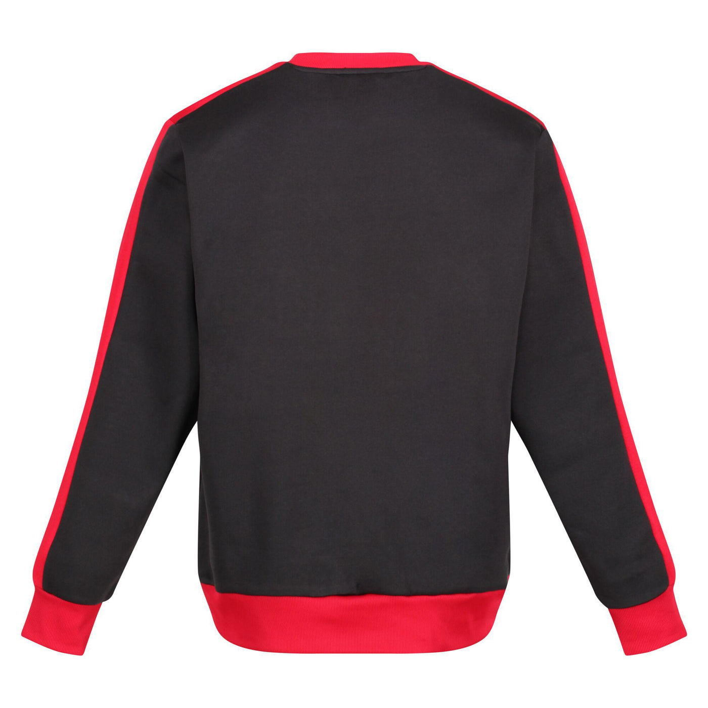 Regatta Professional Mens Contrast Crew Neck Sweater Black Classic Red 2#colour_black-classic-red