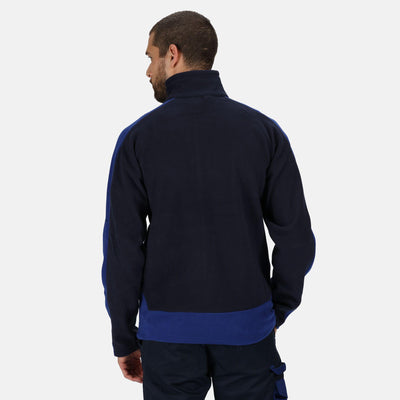 Regatta Professional Mens Contrast Heavyweight Full Zip Fleece Navy New Royal Blue Model 2#colour_navy-new-royal-blue