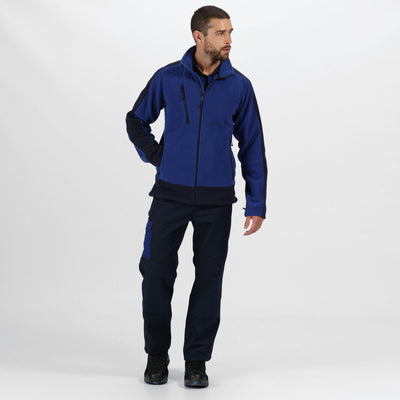 Regatta Professional Mens Contrast Heavyweight Full Zip Fleece New Royal Blue Navy Model 3#colour_new-royal-blue-navy