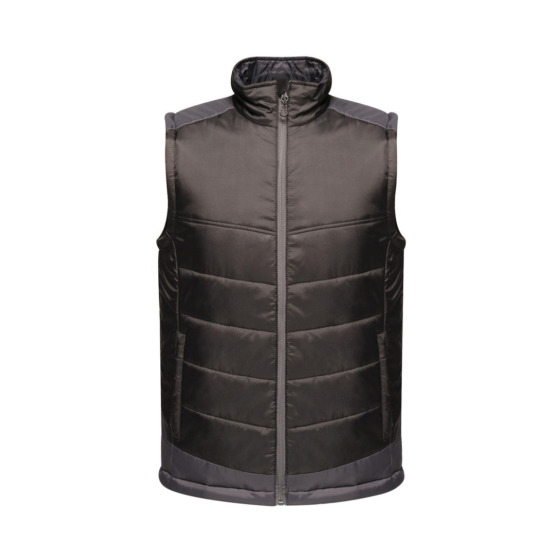 Regatta Professional Mens Contrast Insulated Body Warmer Black Seal Grey 1#colour_black-seal-grey