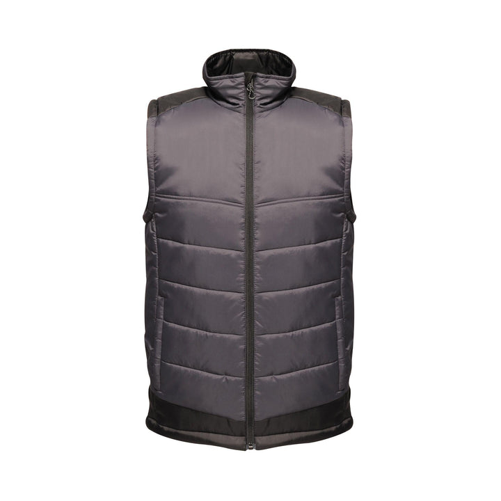 Regatta Professional Mens Contrast Insulated Body Warmer Seal Grey Black 1#colour_seal-grey-black