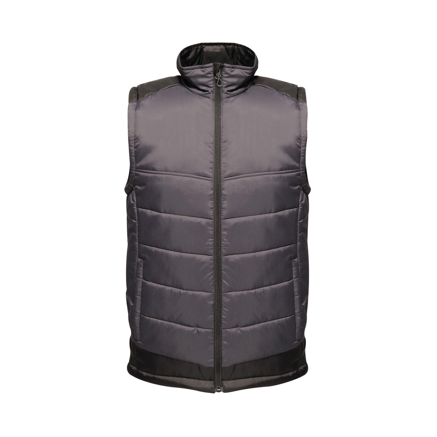 Regatta Professional Mens Contrast Insulated Body Warmer Seal Grey Black 1#colour_seal-grey-black