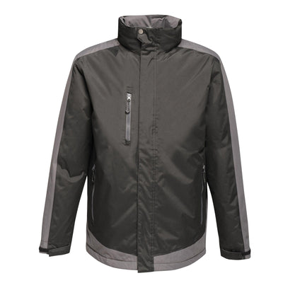 Regatta Professional Mens Contrast Waterproof Insulated Breathable Jacket Black Seal Grey 1#colour_black-seal-grey