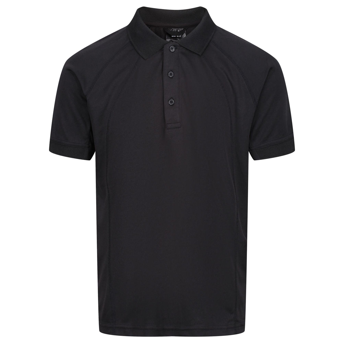Regatta Professional Mens Coolweave Wicking Polo Shirt Black 1#colour_black