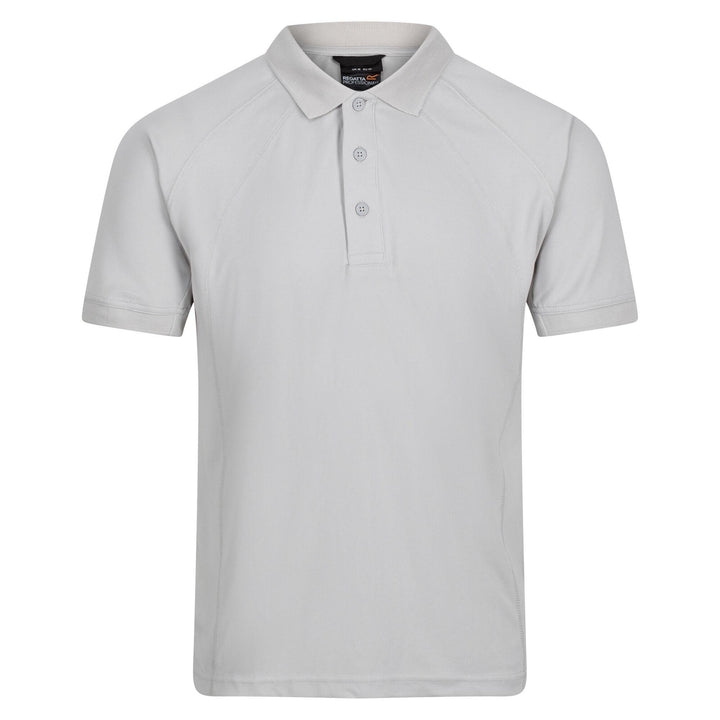 Regatta Professional Mens Coolweave Wicking Polo Shirt Silver Grey 1#colour_silver-grey