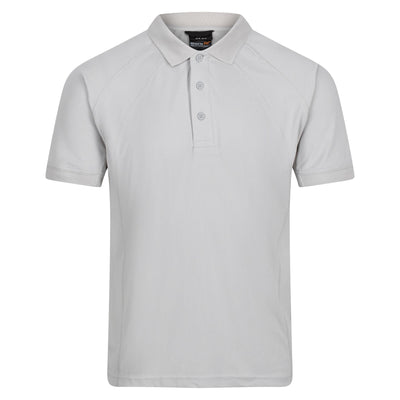 Regatta Professional Mens Coolweave Wicking Polo Shirt Silver Grey 1#colour_silver-grey