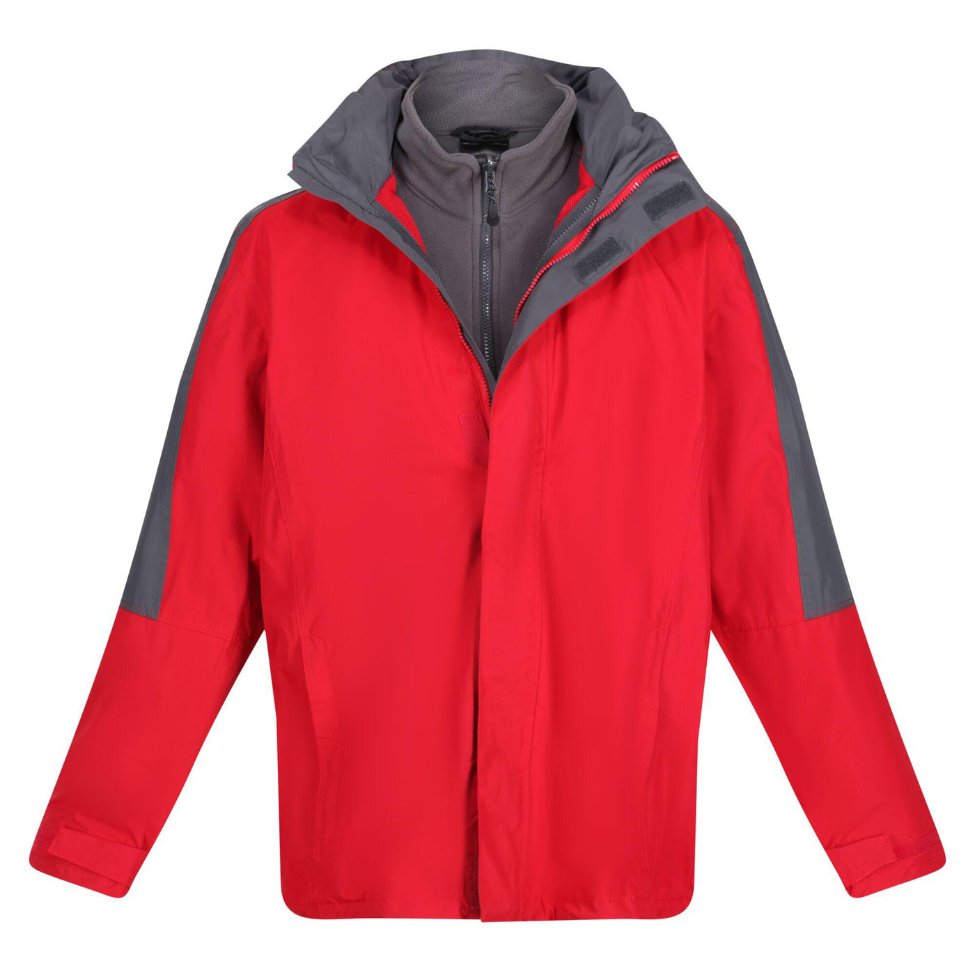 Regatta Professional Mens Defender III Waterproof 3-in-1 Jacket Classic Red Seal Grey 2#colour_classic-red-seal-grey