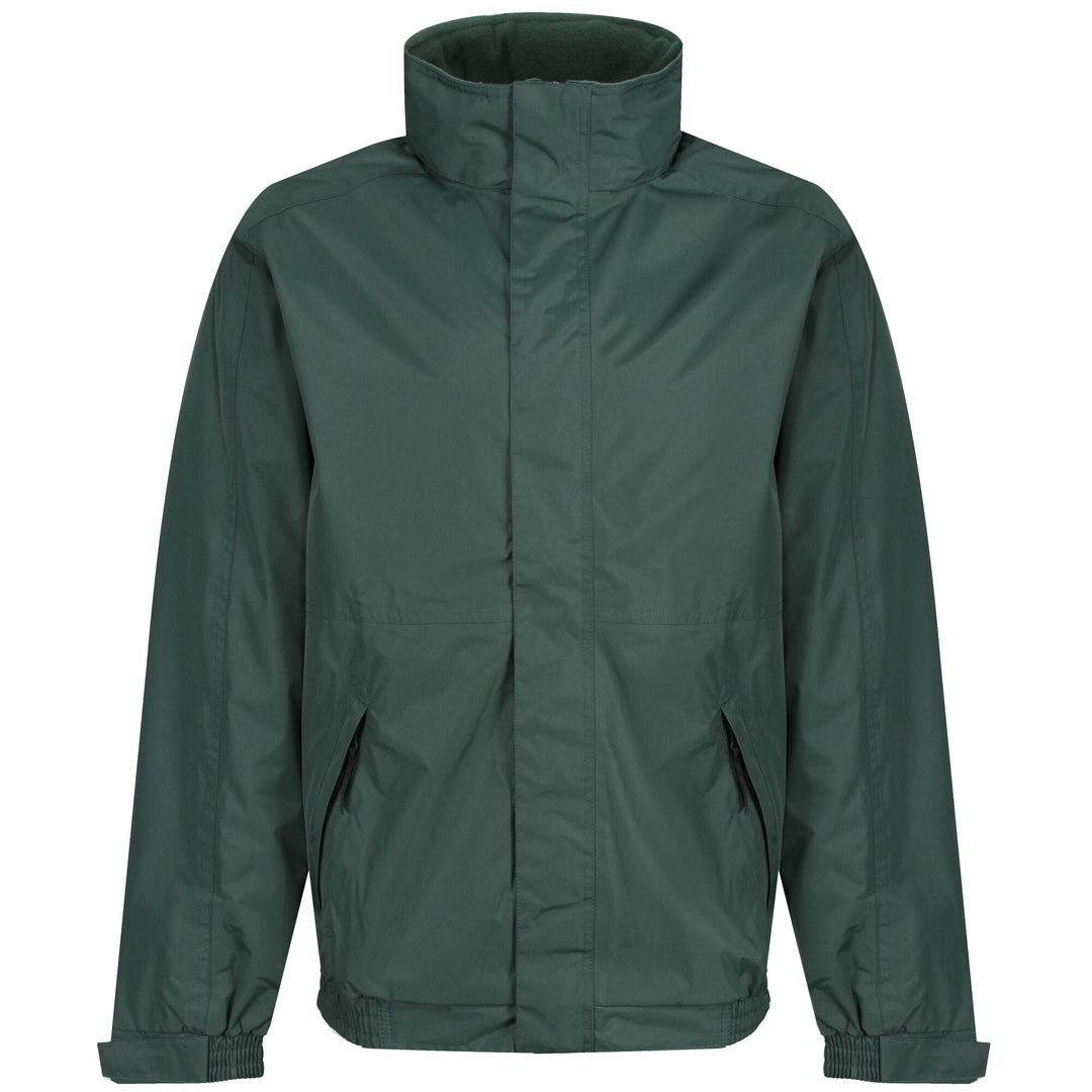 Regatta Professional Mens Dover Fleece Lined Waterproof Insulated Bomber Jacket Dark Green Dark Grey 1#colour_dark-green-dark-grey