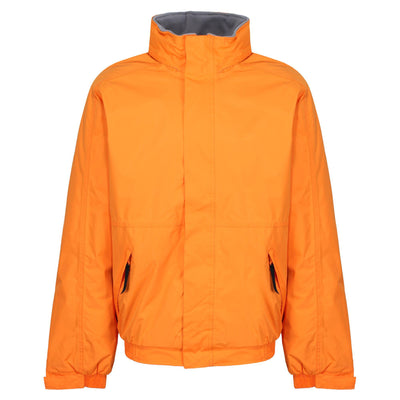 Regatta Professional Mens Dover Fleece Lined Waterproof Insulated Bomber Jacket Sun Orange Seal Grey 1#colour_sun-orange-seal-grey