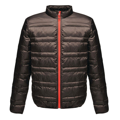 Regatta Professional Mens Firedown Down Touch Insulated Jacket Black Red 1#colour_black-red