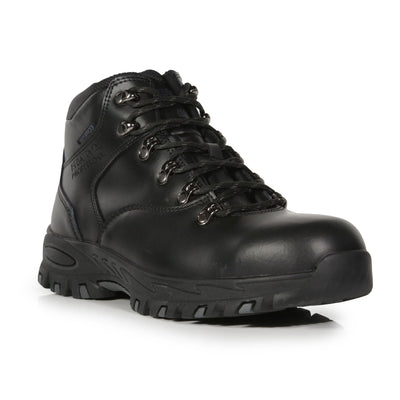 Regatta Professional Mens Gritstone Safety Hiker Boots Black 1#colour_black