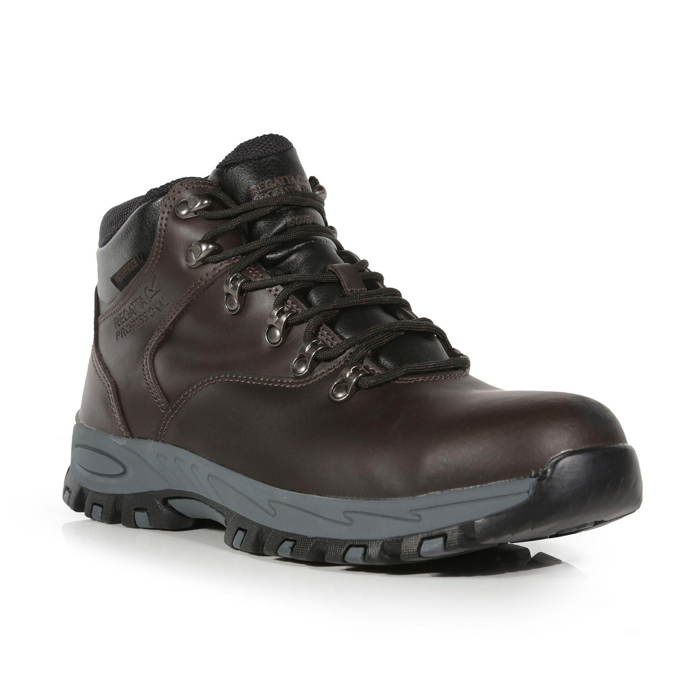 Regatta Professional Mens Gritstone Safety Hiker Boots Peat 1#colour_peat